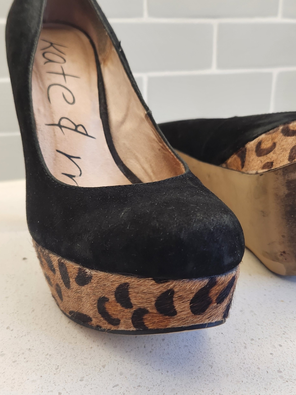 Kate & Me Leopard Platform Heels/ Size 9